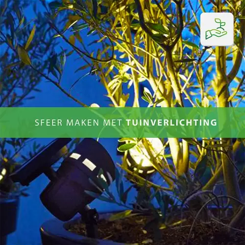 Sfeer maken door tuinverlichting in de tuin