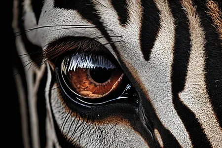 Alexsar Art schilderij Deco panel zebra oog 90x60cm