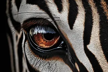 Alexsar Art schilderij Deco panel zebra oog 90x60cm