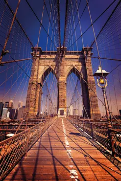 Alexsar Art schilderij Glas art brooklyn bridge 150x100cm