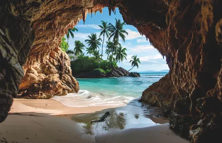 Alexsar Art Tuindoek cave beach 210x140cm