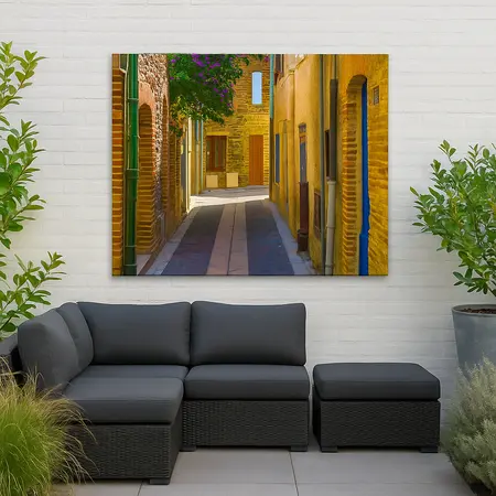 Alexsar Art Tuinschilderij gele steeg 50x50cm - afbeelding 2