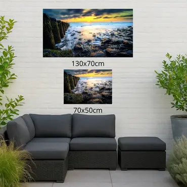Alexsar Art Tuinschilderij strand palen 70x50cm - afbeelding 2