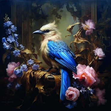 Alexsar Art Tuinschilderij White bird 70x70cm