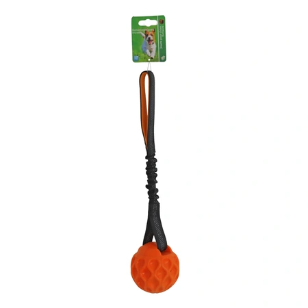 Apporteerbal TPR+piep oranje 7cm 