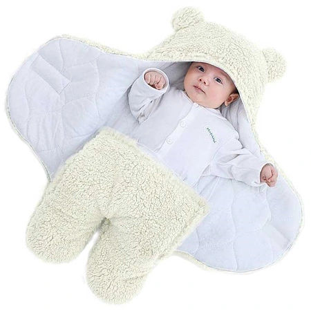 Baby voetenzak teddy l70b80cm ivory