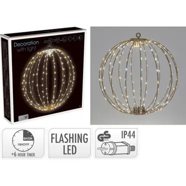 BAL 30CM 192LED FLASHING TAUPE