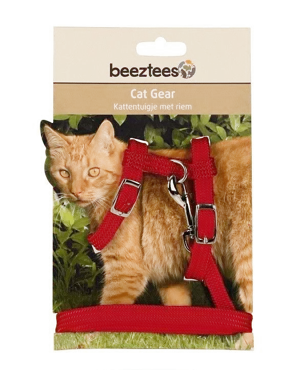 Beeztees Kattentuigje Rood 130cm x 10mm - afbeelding 1