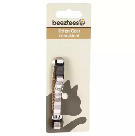 Beeztees Kittenbandje Joy Beige 14-23cm 8mm - afbeelding 1