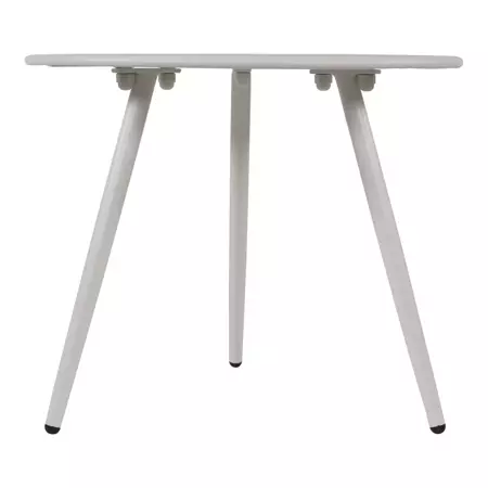 Bijzet Tuintafel Rond Ø45cm - Wit zijaanzicht