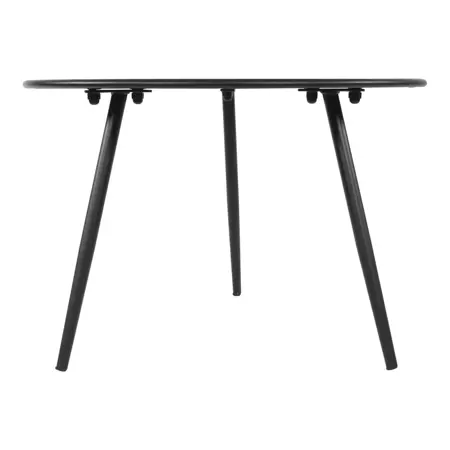 Bijzet Tuintafel Rond Ø45cm - Zwart zijaanzicht