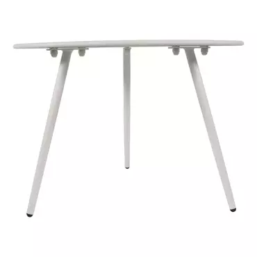 Bijzet Tuintafel Rond Ø60cm - Wit zijaanzicht