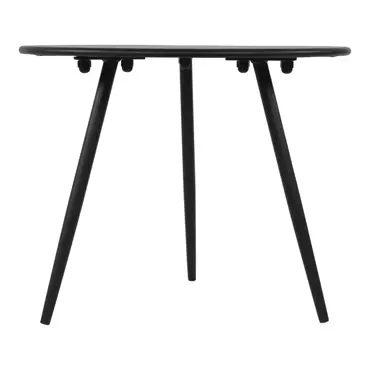 Bijzet Tuintafel Rond Ø60cm - Zwart zijaanzicht