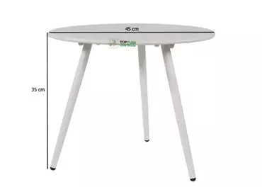 Bijzet Tuintafel Rond Ø45cm - Wit afmetingen