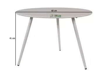 Bijzet Tuintafel Rond Ø60cm - Wit afmeting