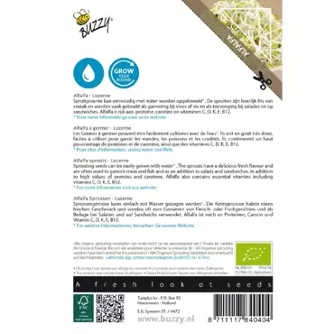 Bio Knip & Eet, Sprouting Alfalfa - afbeelding 2
