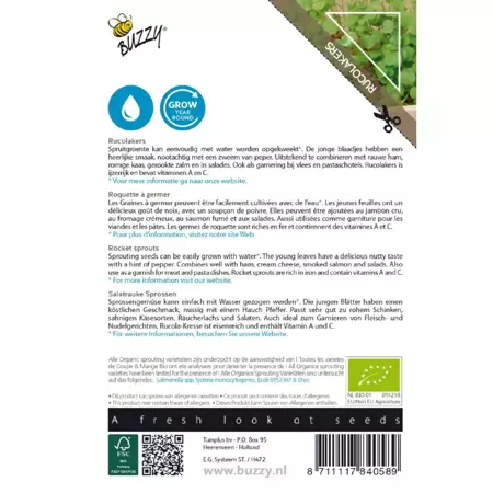 Bio Knip & Eet, Sprouting Rucolakers - afbeelding 2