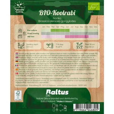 Bio koolrabi noriko 50st - afbeelding 2