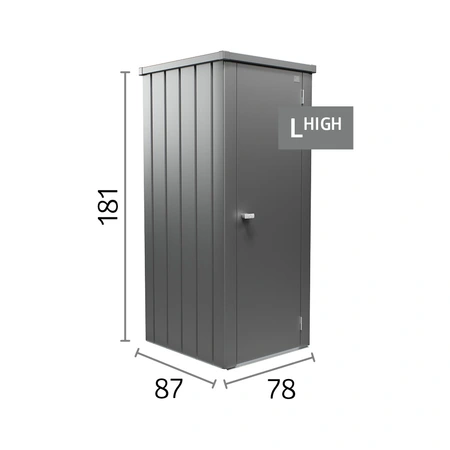 Biohort terraskast Julia L HIGH donkergrijs metallic formaat