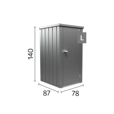 Biohort terraskast Julia L zilver metallic formaat