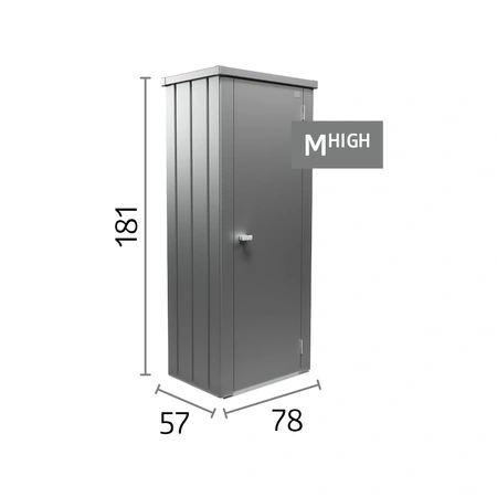 Biohort terraskast Julia M HIGH donkergrijs metallic formaat
