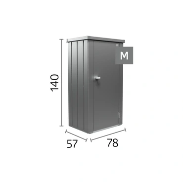 Biohort terraskast Julia M zilver metallic formaat