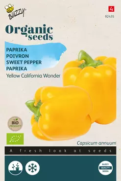 Biologische Paprika Yellow California Wonder - afbeelding 1