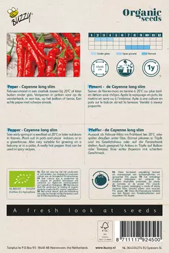 Biologische Peper Cayenne long slim - afbeelding 2