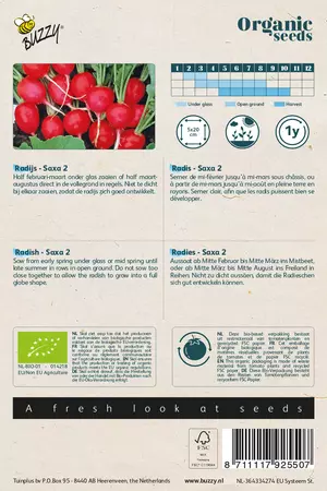 Biologische Radijs Saxa 2 - afbeelding 2