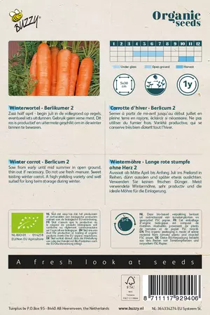 Biologische Winterwortel Berlikumer 2 - afbeelding 2