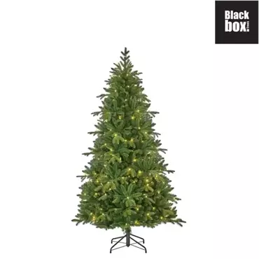 Black Box kunstkerstboom met led Brampton | h185 x d114 | groen met led