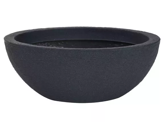 BLOEMPOT STEEN DESIGN ANTRACIET