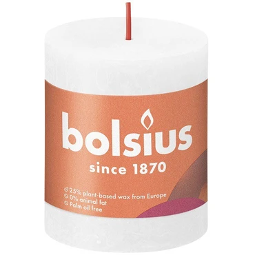 Bolsius Stompkaars 8cm Rustic Shine Cloudy White