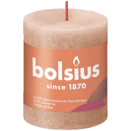 Bolsius Stompkaars 8cm Rustic Shine Creamy Caramel
