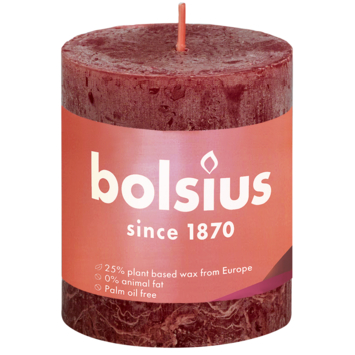 Bolsius Stompkaars 8cm Velvet Rood