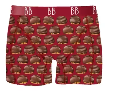 Bossche bollen boxershort mt M - Donker rood