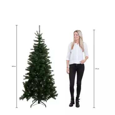 Brampton kerstboom slim groen - h185 x d114cm - afbeelding 2