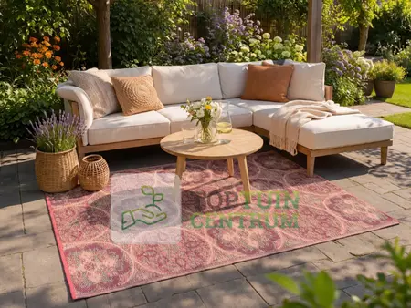 Buitenkleed 120x180cm roze/paars