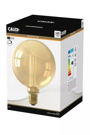 Calex Globe Led Lamp Glassfiber 3,5W dimbaar Ø125mm - Goud - afbeelding 2