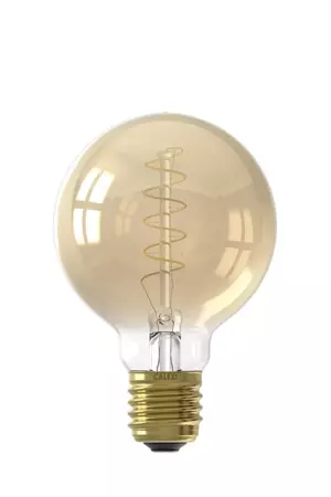 Calex Globe Led Lamp Glassfiber 4W dimbaar Ø80mm - Goud  - afbeelding 1