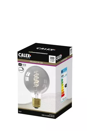 Calex Globe Led Lamp Glassfiber 4W dimbaar - Grijs - afbeelding 3
