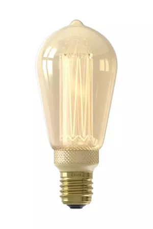 Calex Rustiek Led Lamp Glassfiber 3,5W dimbaar - Goud - afbeelding 1