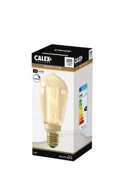 Calex Rustiek Led Lamp Glassfiber 3,5W dimbaar - Goud - afbeelding 2