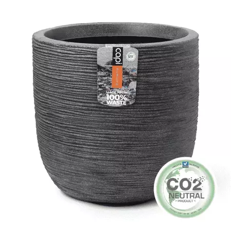 Capi Pot Bol Waste Rib 35x34cm - Terrazzo