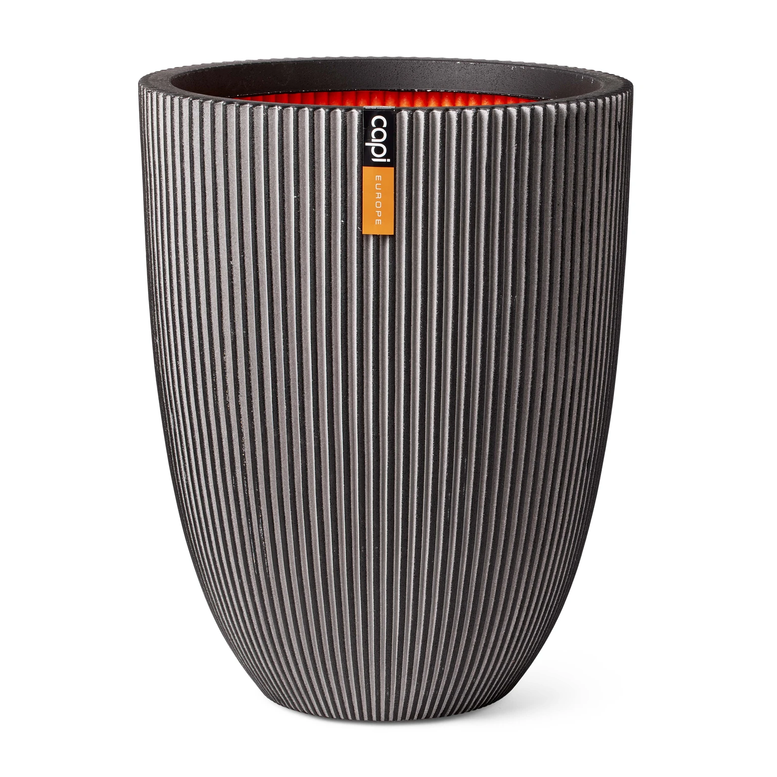 Capi vaas elegant laag groove 34x46cm antraciet