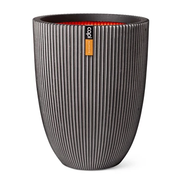 Capi vaas elegant laag groove 34x46cm antraciet - afbeelding 2