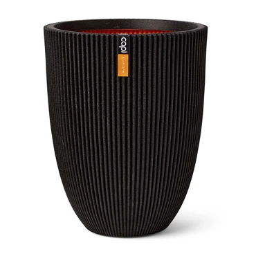 Capi vaas elegant laag groove 34x46cm - zwart - afbeelding 2