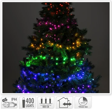 Cluster kerstverlichting | 400 LED | 8 meter | Multi - afbeelding 2