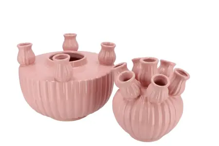 Daan Kromhout Amsterdam Light Pink Tulip Vase Set 24X31CM - afbeelding 2