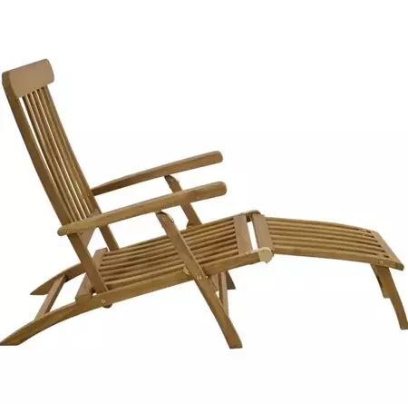 Deckchair Teak verstelbaar zijkant